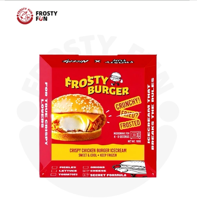 Frosty Burger Crispy Chicken Burger Ice Cream