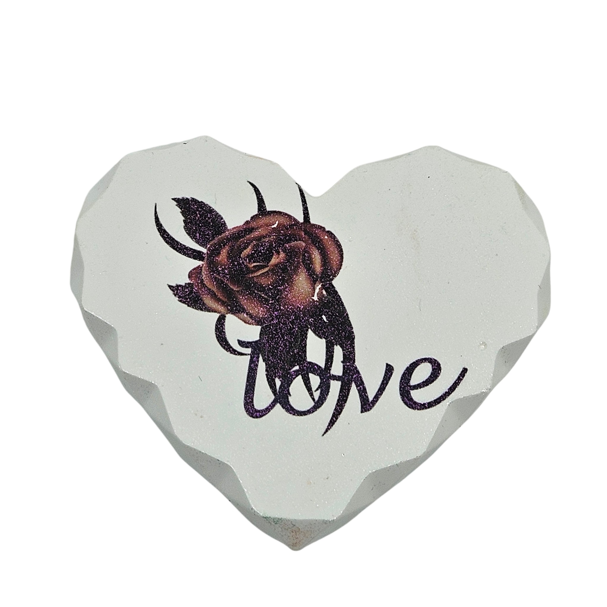 Heart Eco Resin Fridge Magnet Handmade Cottagecore Decor