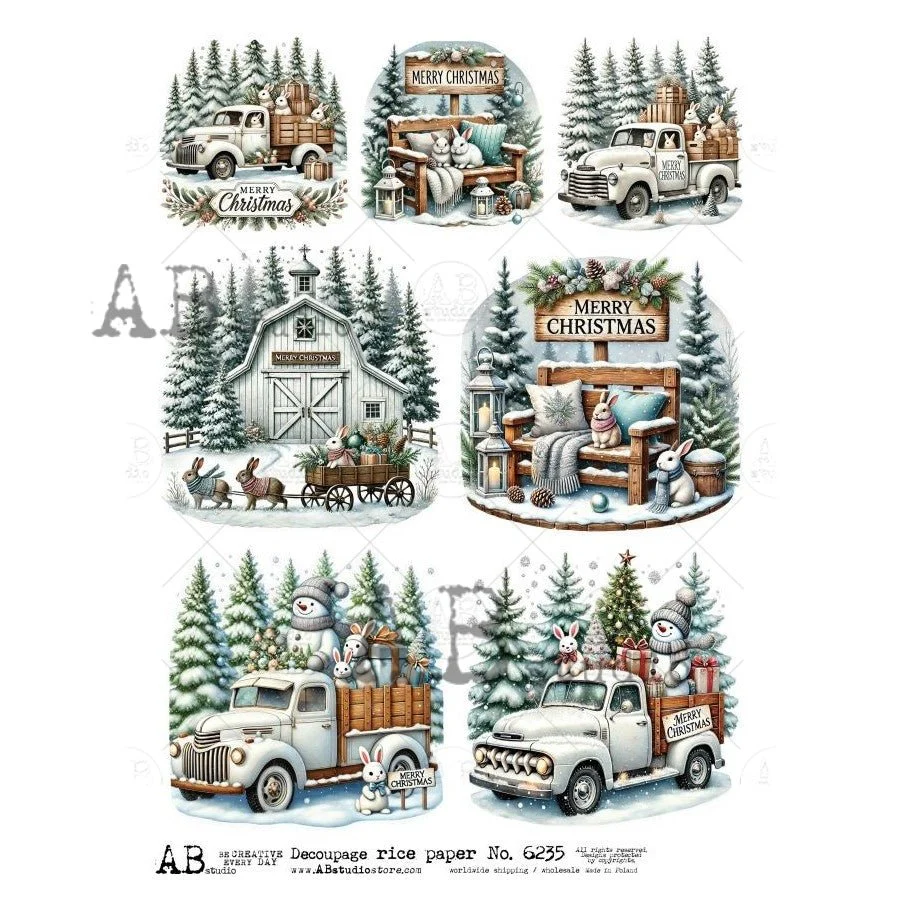A4 Woodland Christmas Charm Multi AB Studios 