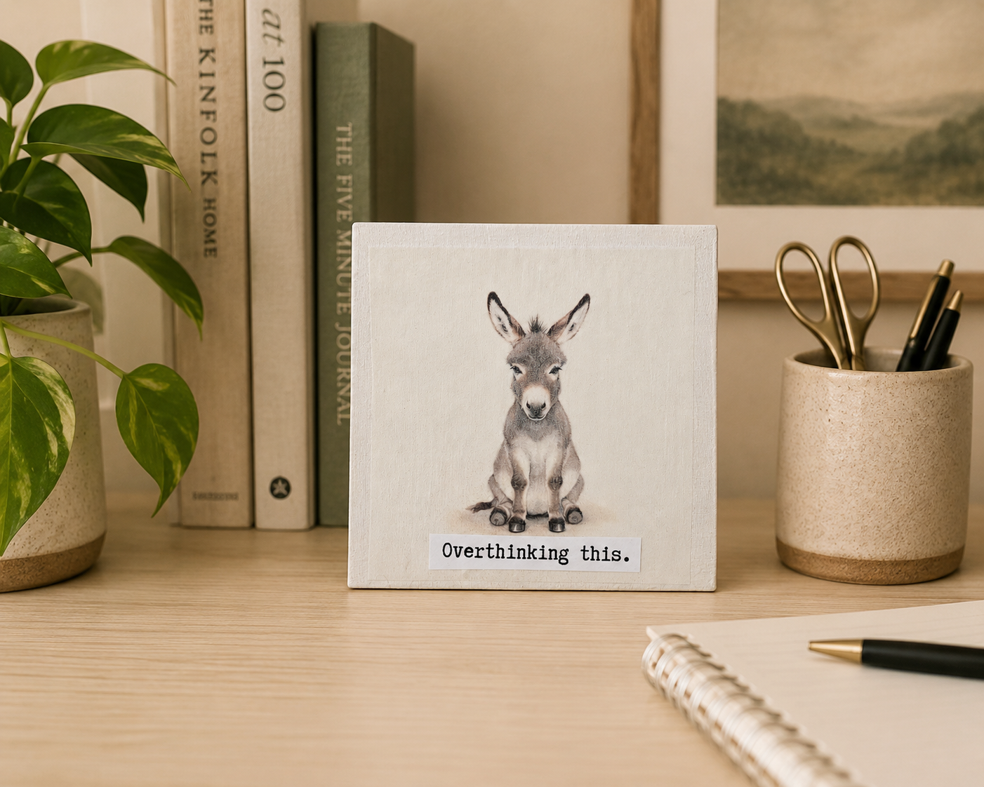 Donkey Inspirational Desk Shelf Sitter