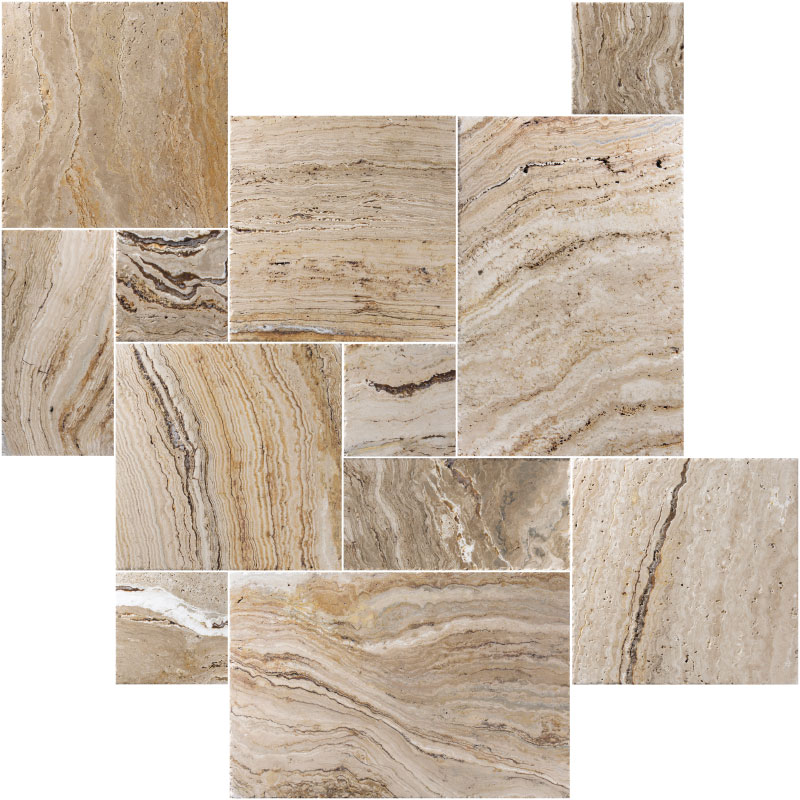 Travertine Tile Set