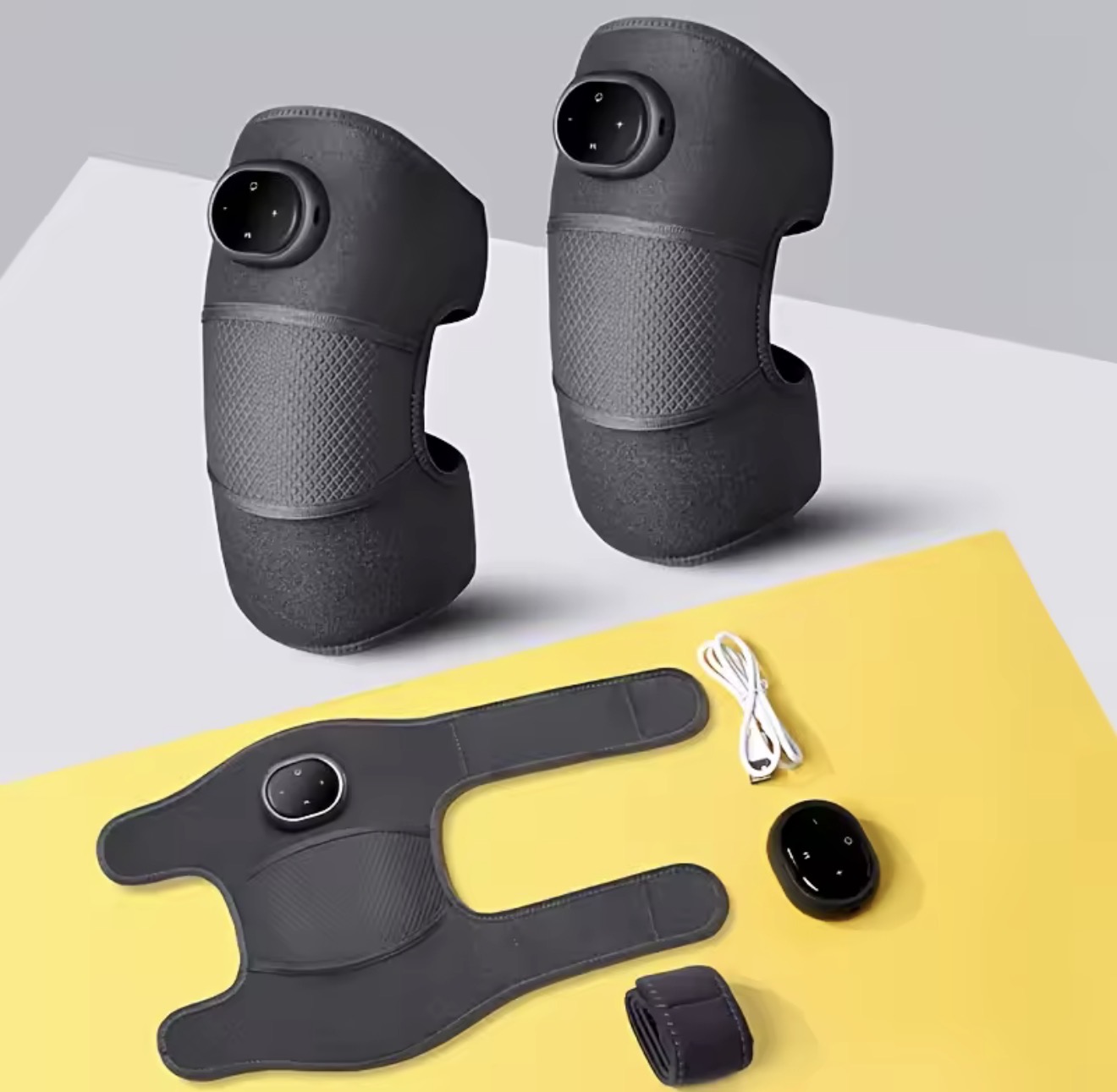 Kelių ir alkūnių šildantis, elektrobangų masažuoklis