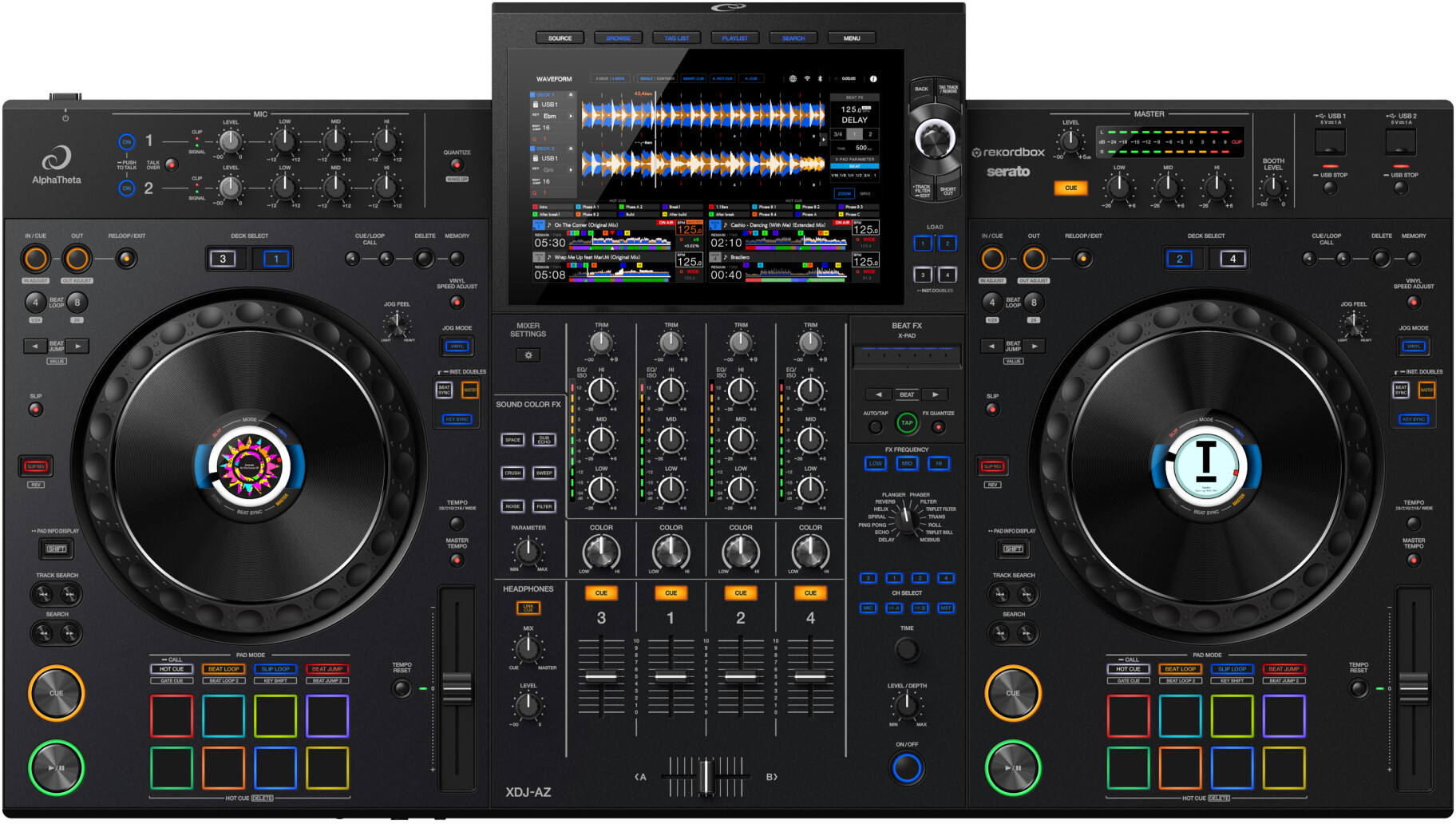 Pack DJ Completo – Controladora XDJ-AZ + Parlantes + Soportes