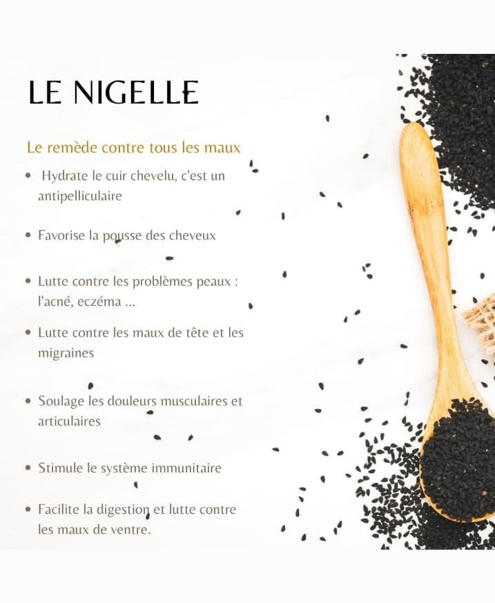 3 Bouteille de 60ml Huile de Nigelle 100% Pur, Fraiche et non filtrée