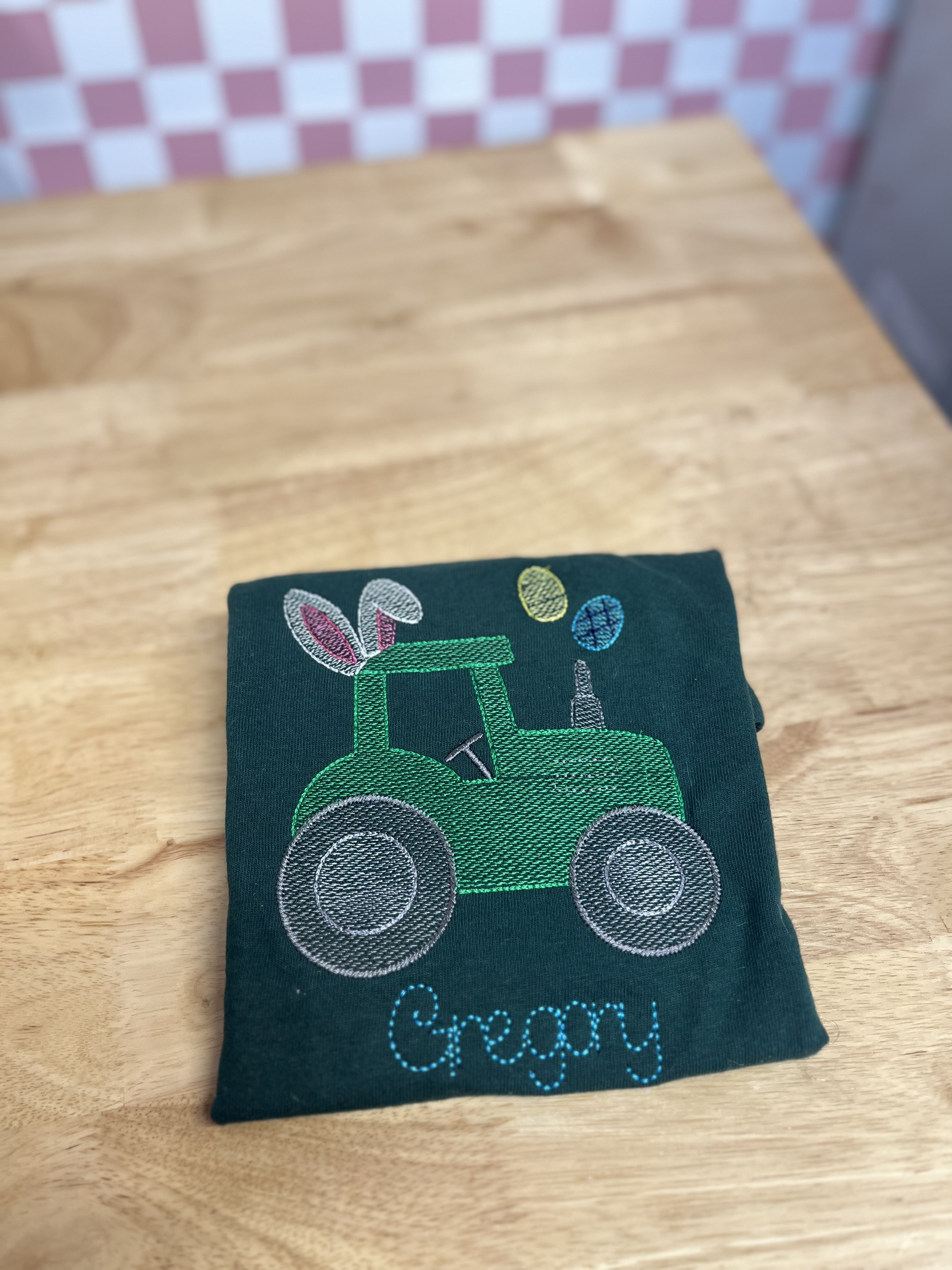 Custom Easter Tractor Shirt