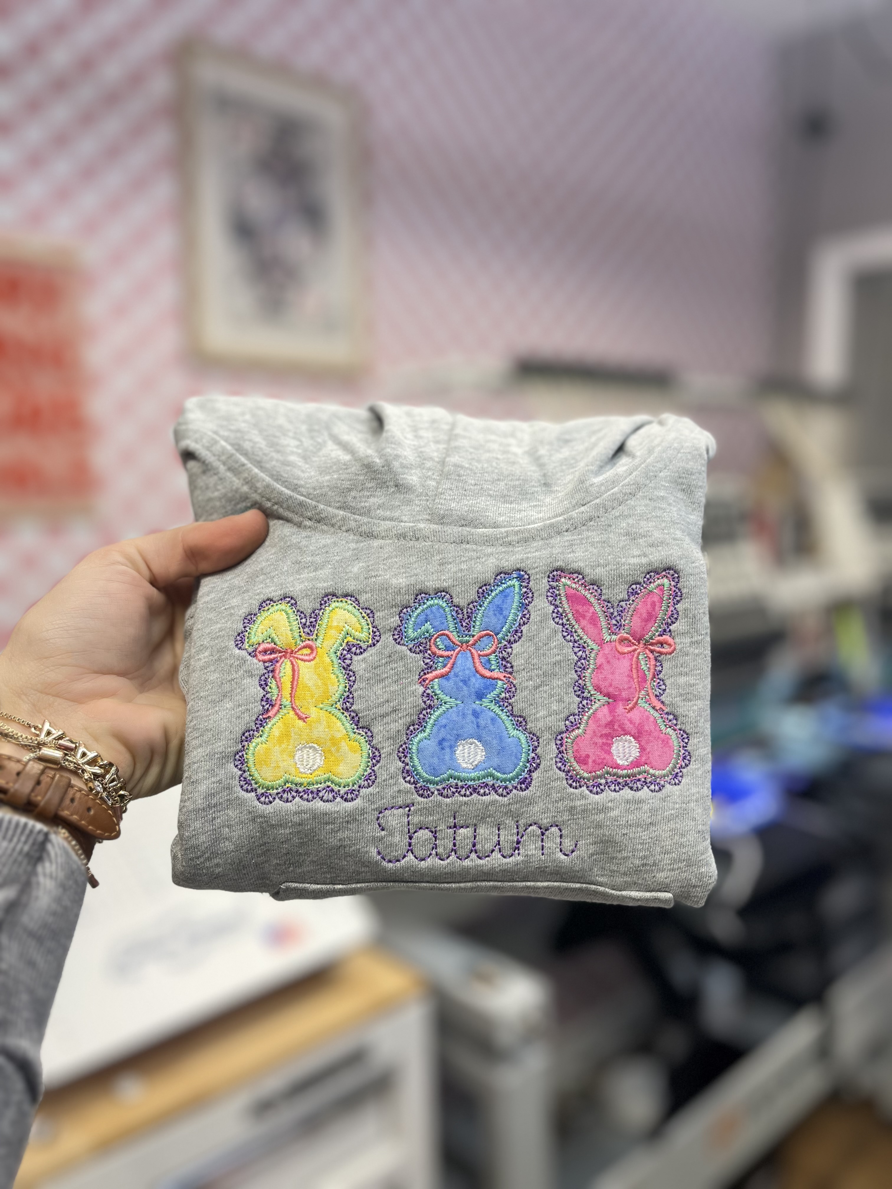 Custom Appliqué Bunny Shirt