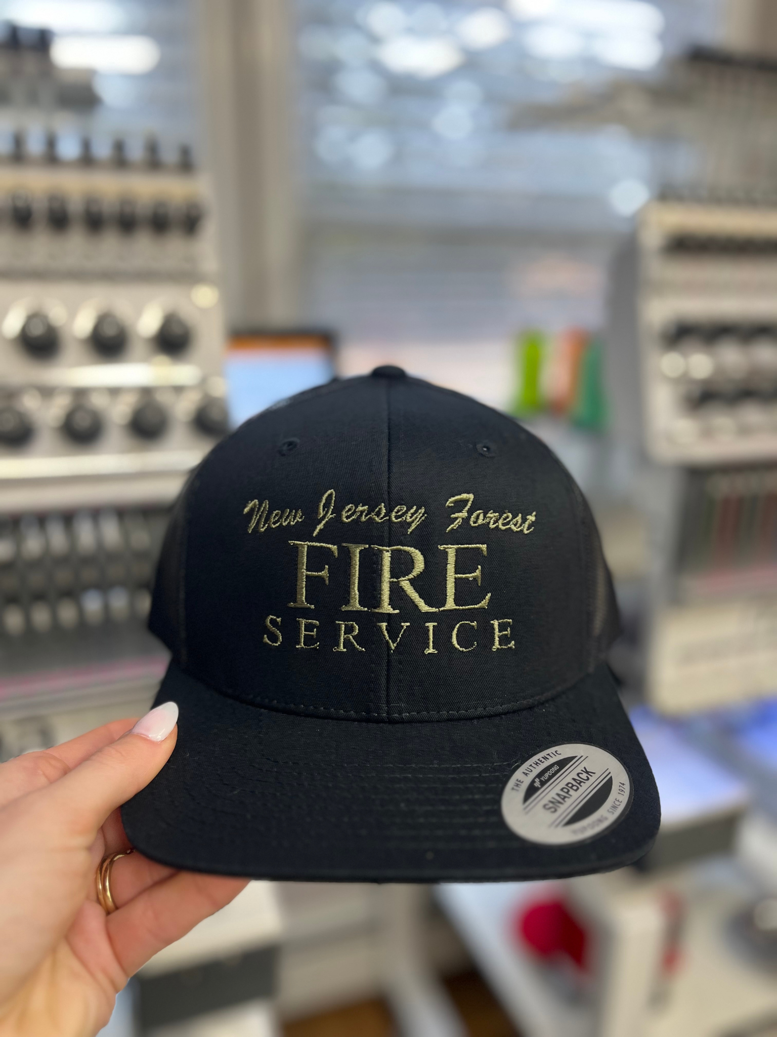 Flat Brim Forest Fire Script Hat