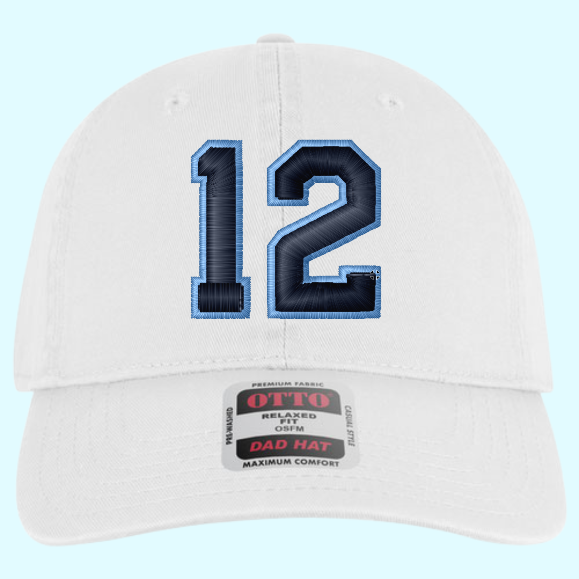 Custom Number Dad Baseball Hat