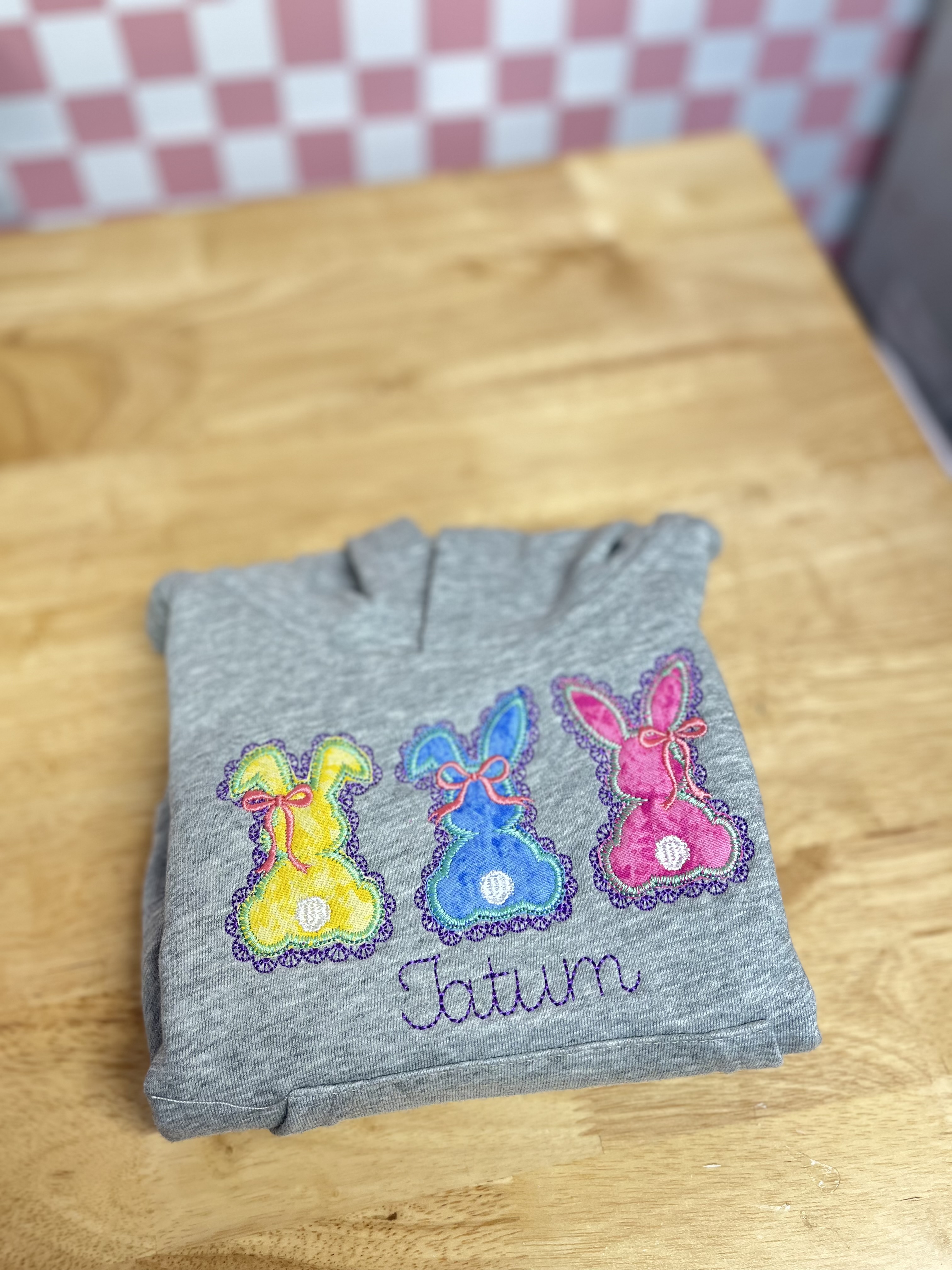 Custom Appliqué Bunny Shirt