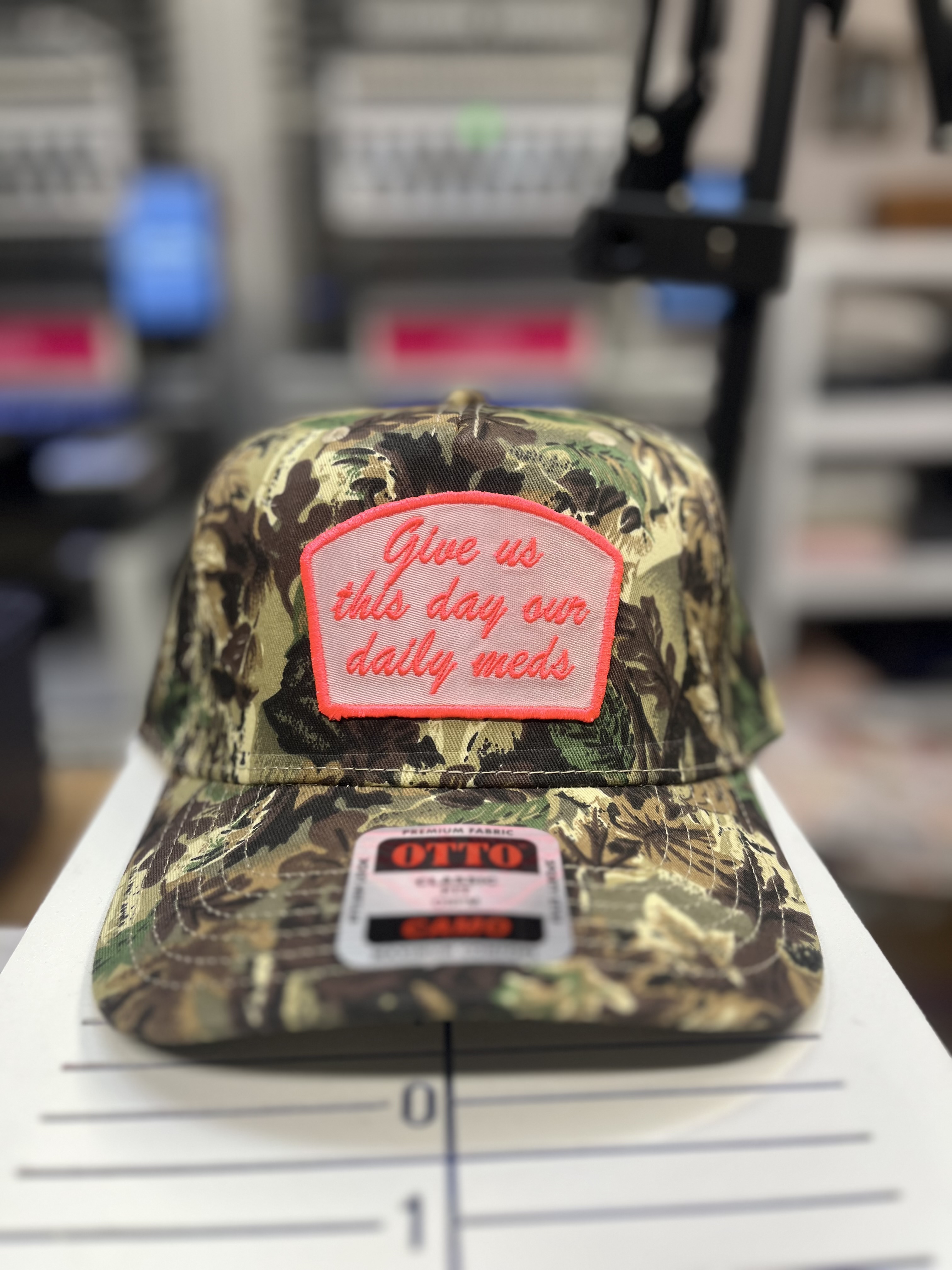 Give us this day Camo Patch Hat
