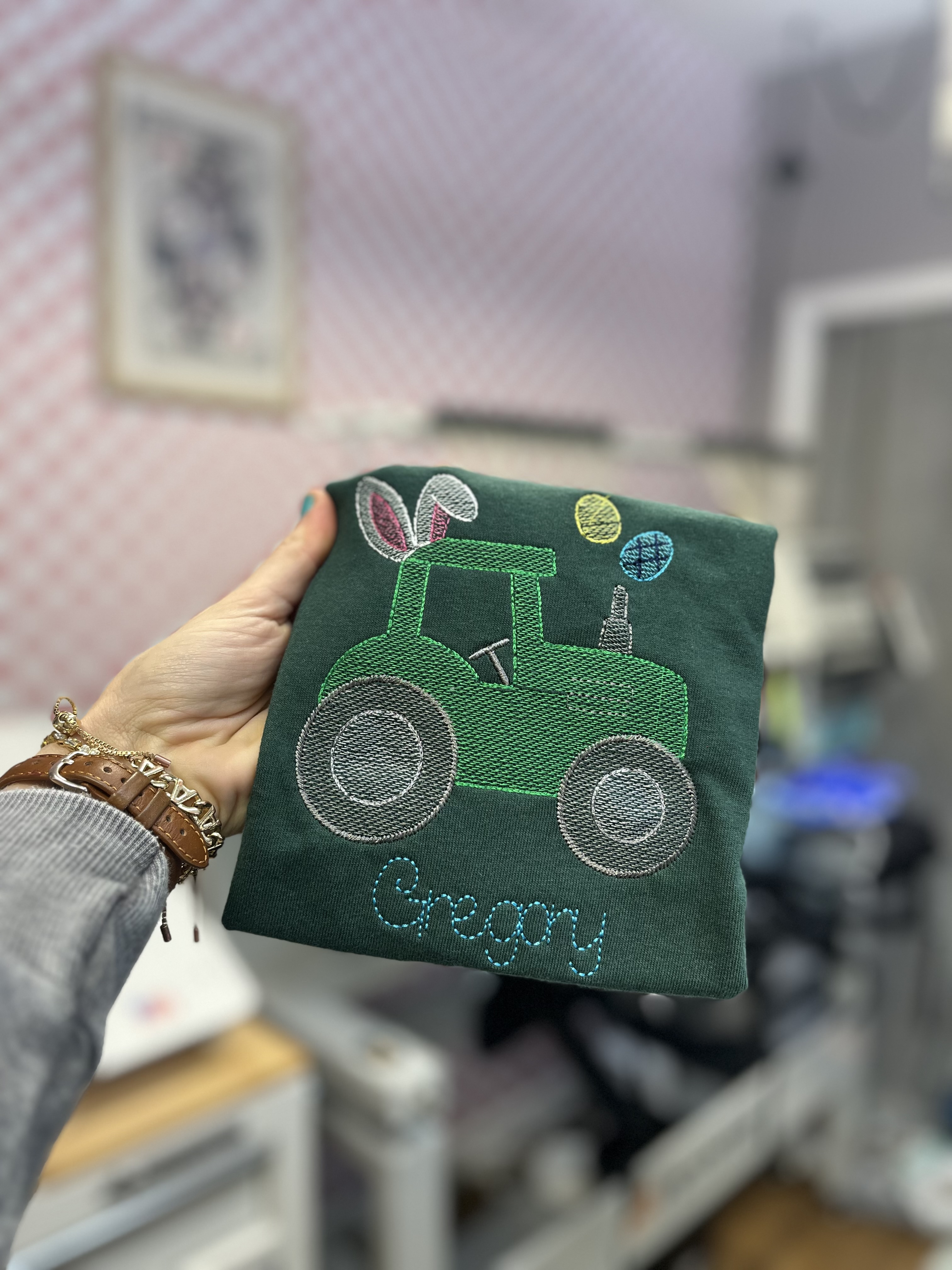 Custom Easter Tractor Shirt