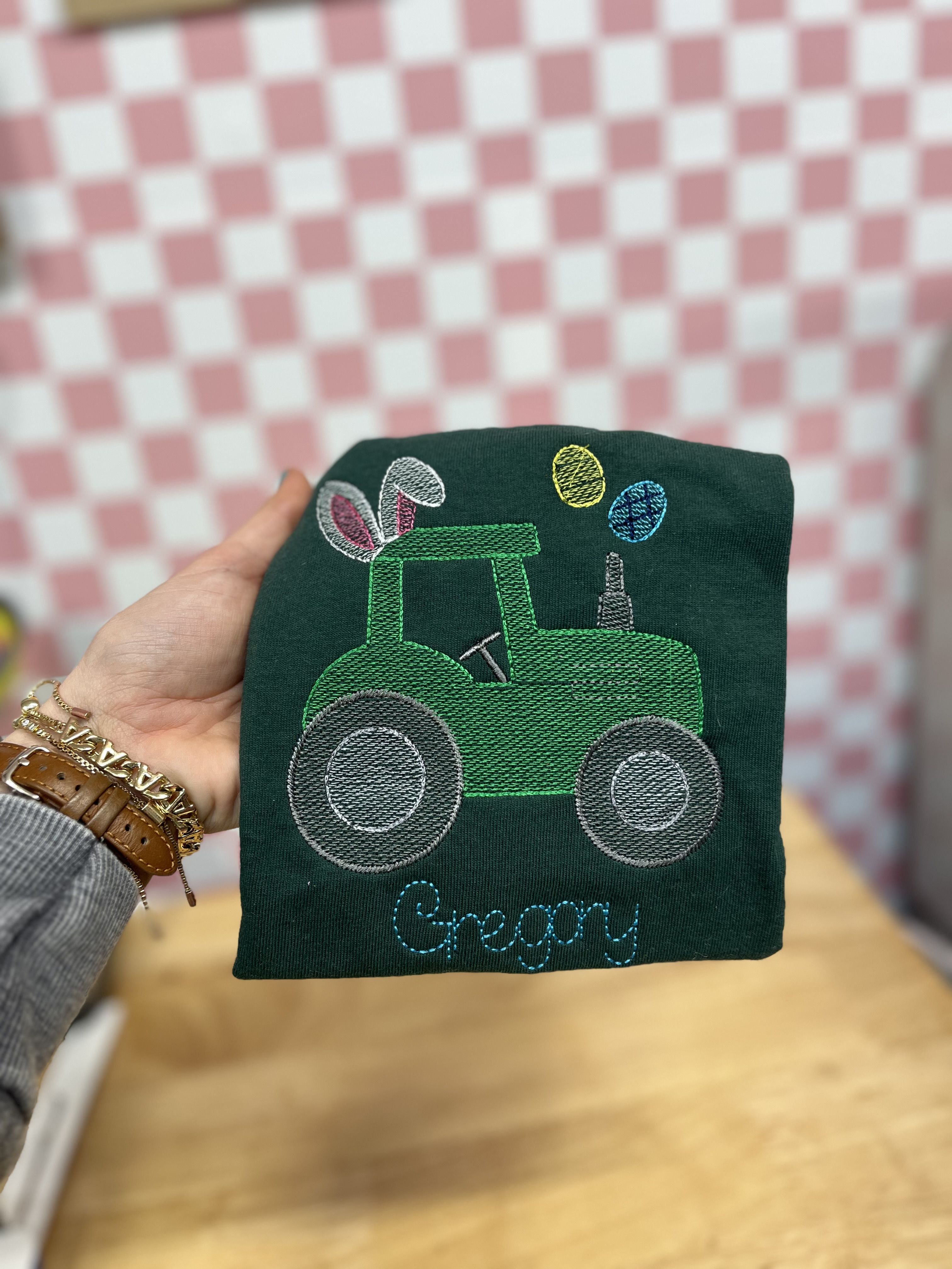 Custom Easter Tractor Shirt