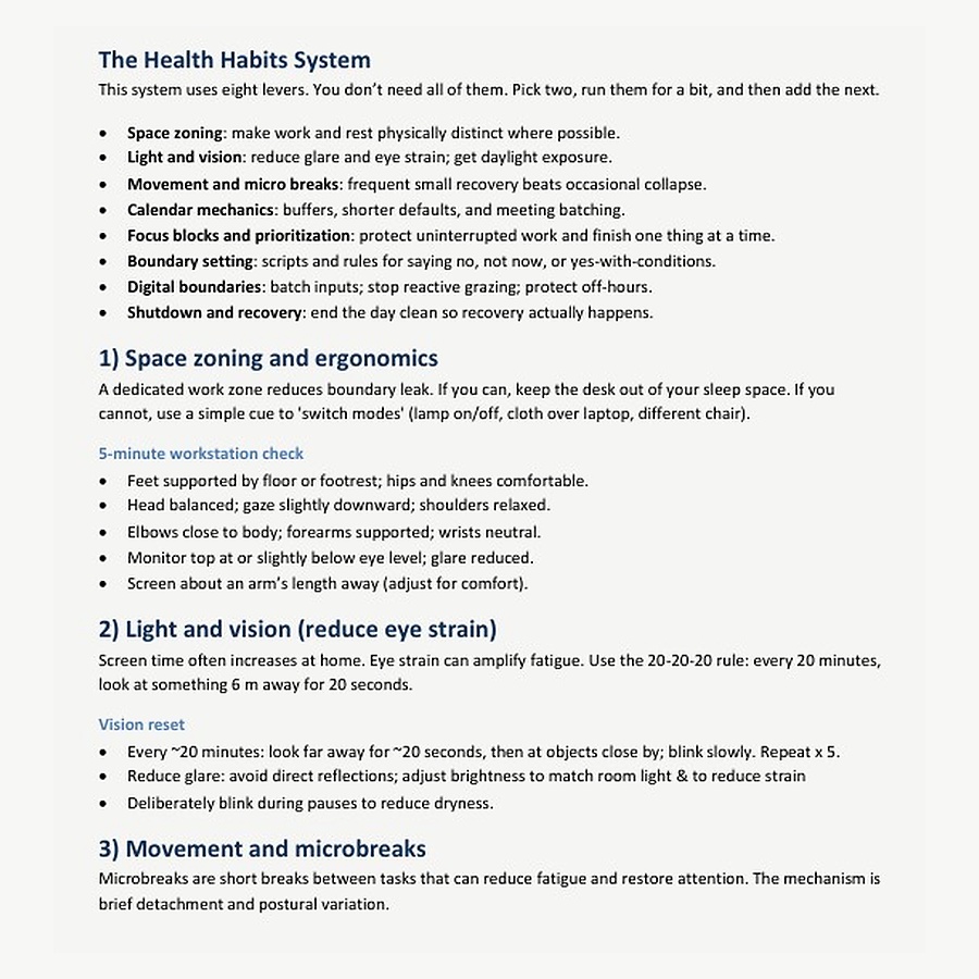 Remote Worker Healthy Habits