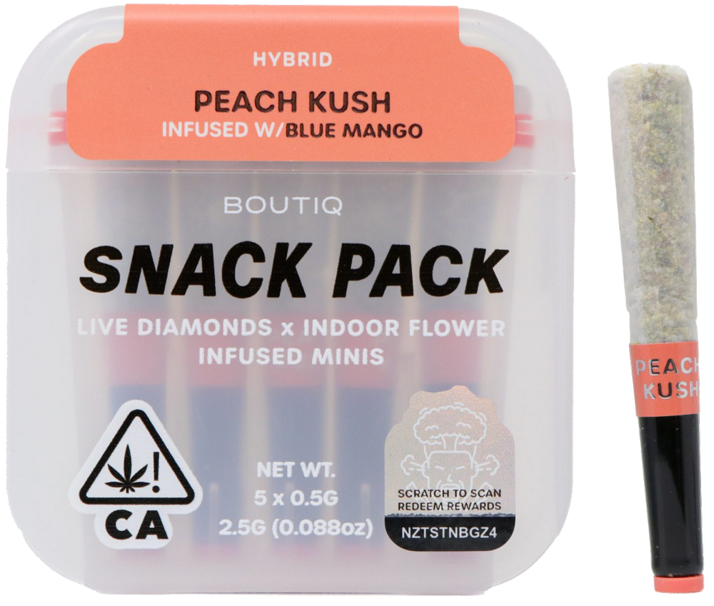 Boutiq Snack Pack (2.5g) – Peach Kush - Cali Canna