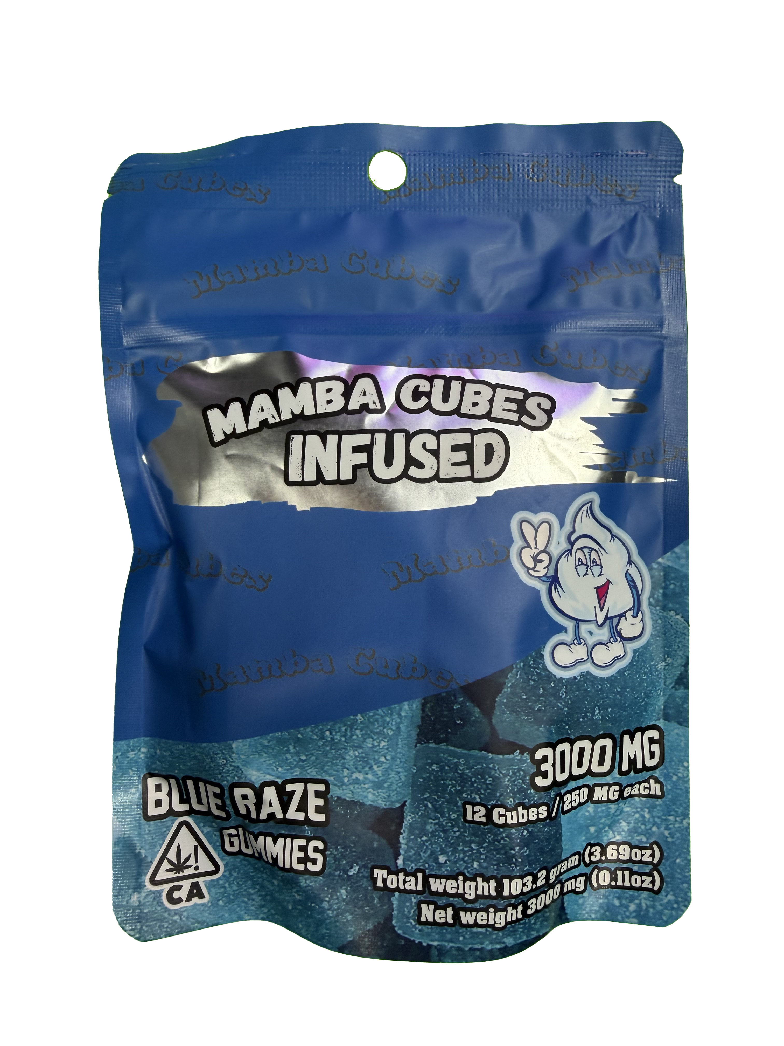 MAMBA Blue Raze Cubes Gummies