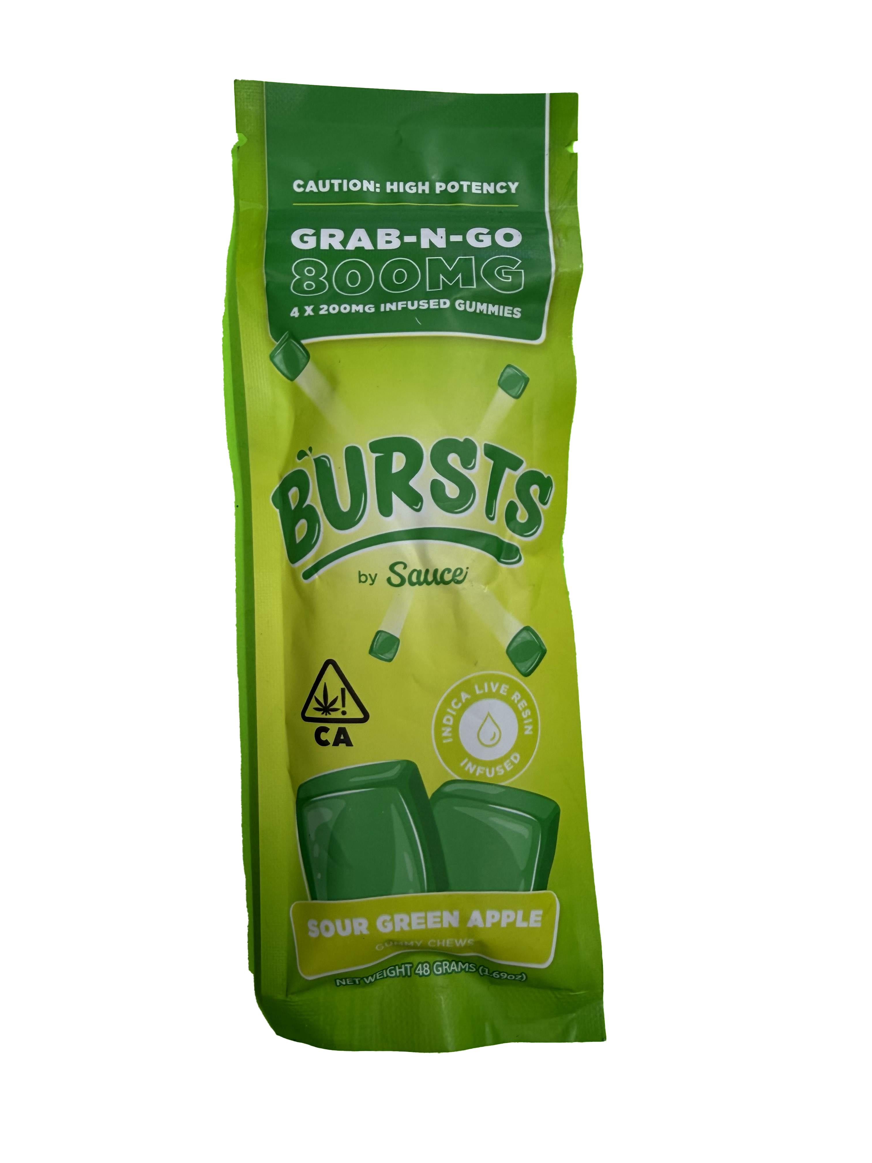 BURSTS Sour Green Apple Gummy Chews