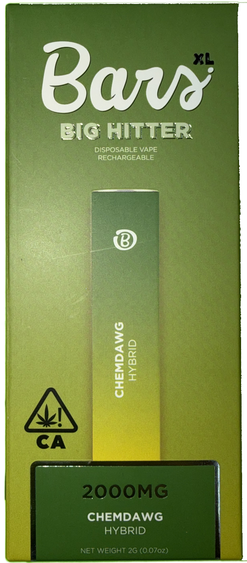 Bars XL Chemdawg Vape Cartridge