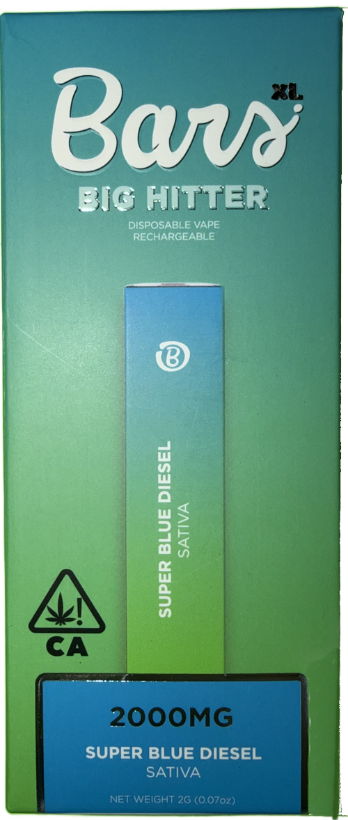 Bars XL Super Blue Diesel Vape Cartridge