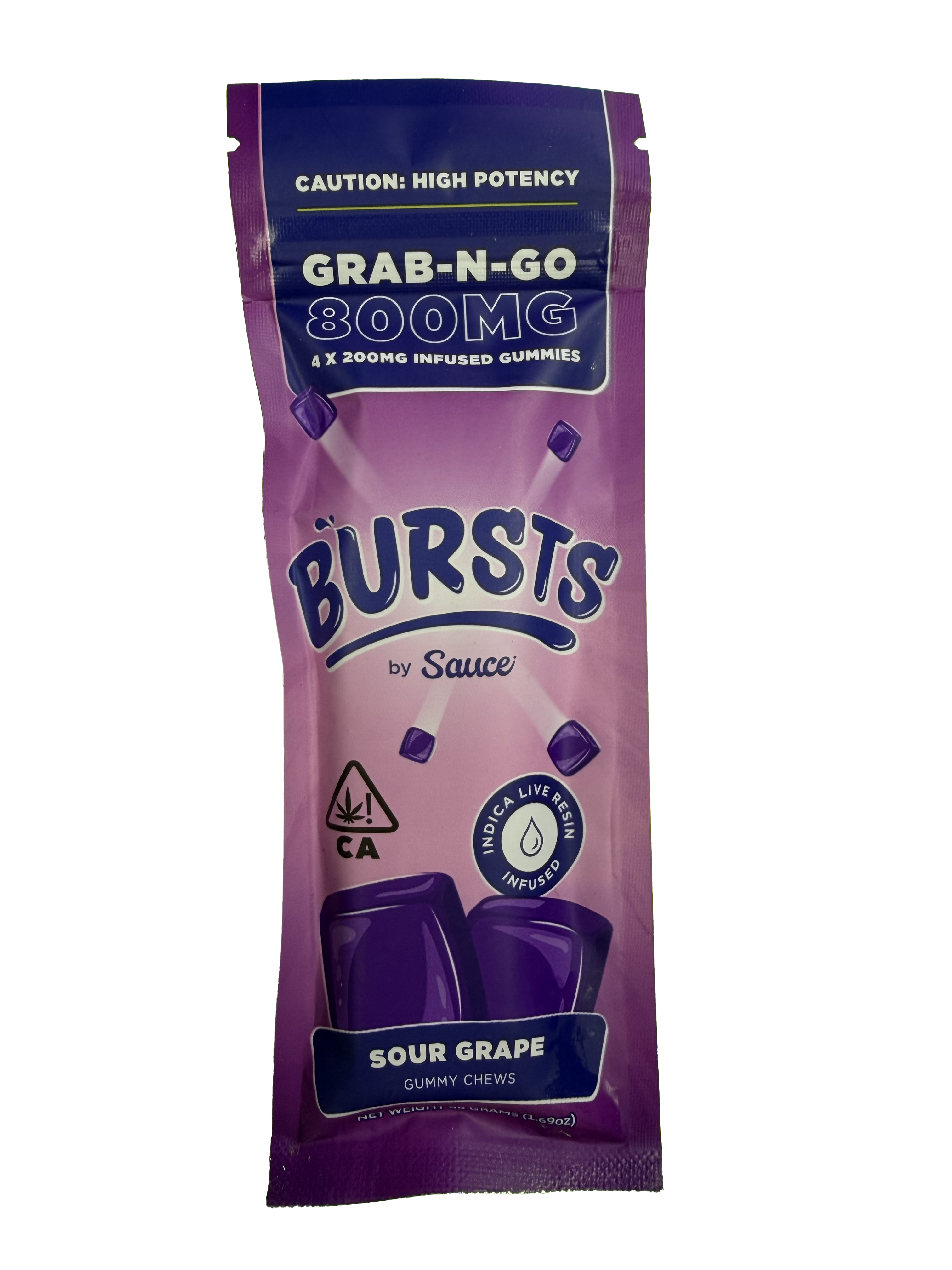 BURSTS Sour Grape Gummy Chews