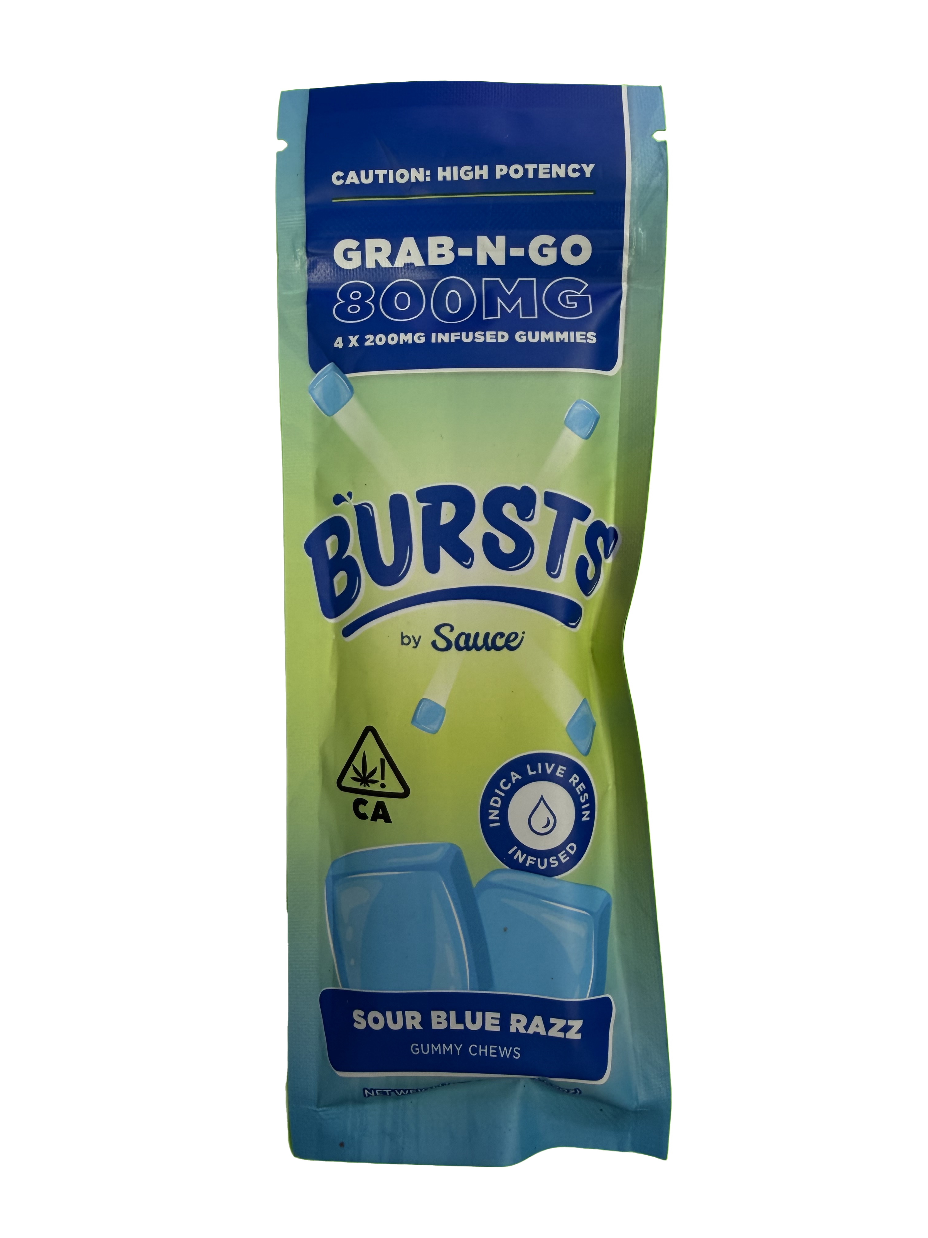 BURSTS Sour Blue Razz Gummy Chews