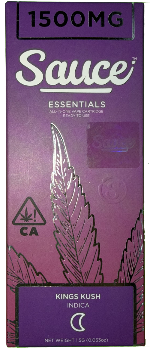 Sauce Essentials Kings Kush Vape Cartridge