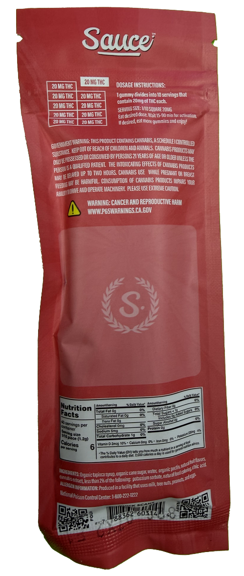 BURSTS White Peach Gummy Chews