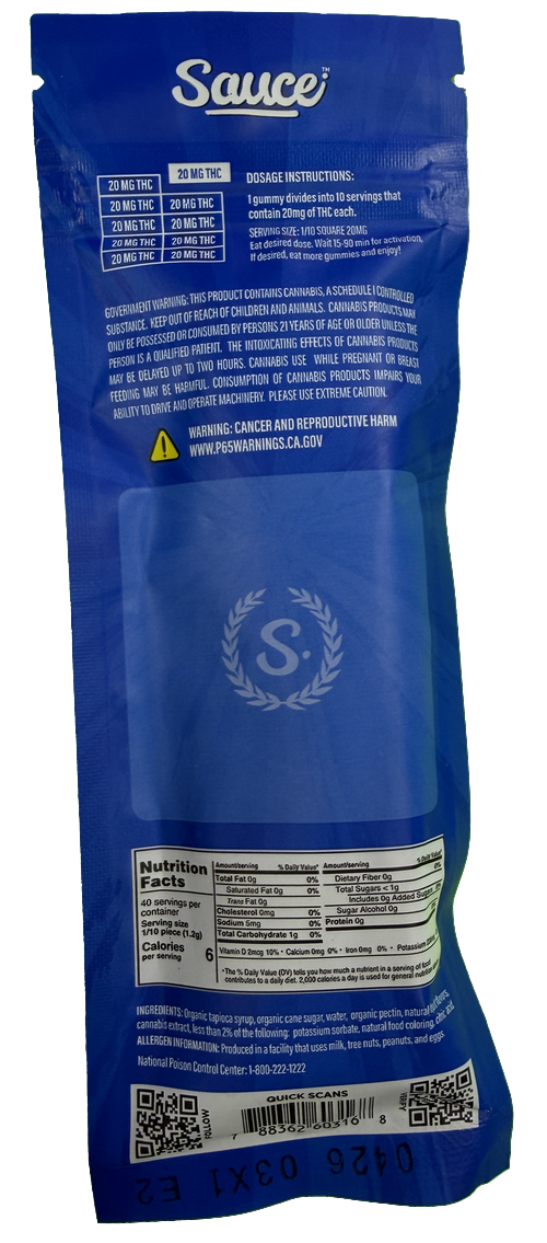 BURSTS Blue Raspberry Gummy Chews