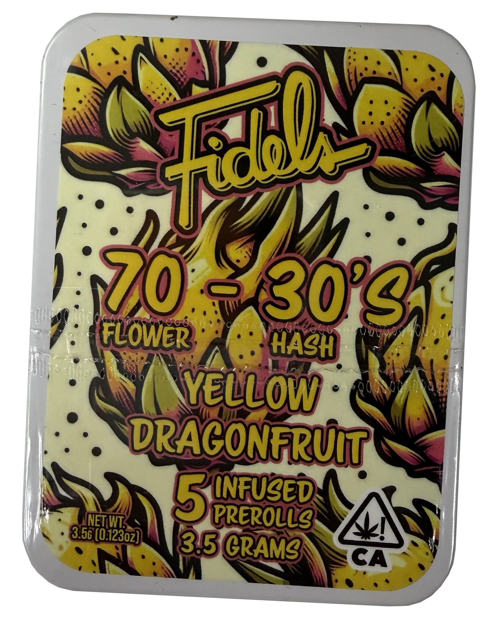 Fidel's 70-30's Yellow Dragonfruit Infused Pre-Rolls