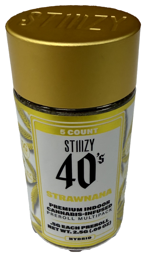 STIIIZY 40’s Strawnana Cannabis Infused Pre-Rolls
