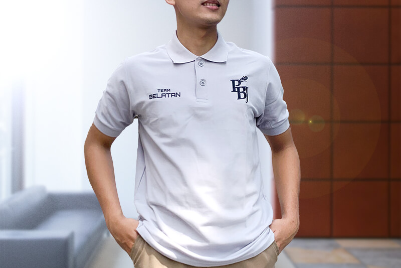 Kaos Polo Putih Team Selatan