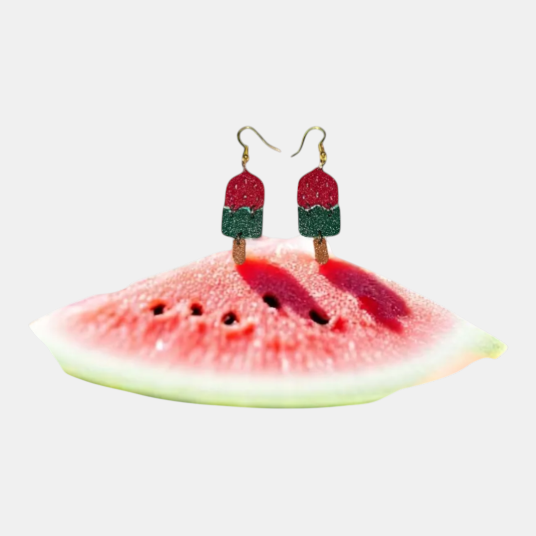 Aretes paleta sandía