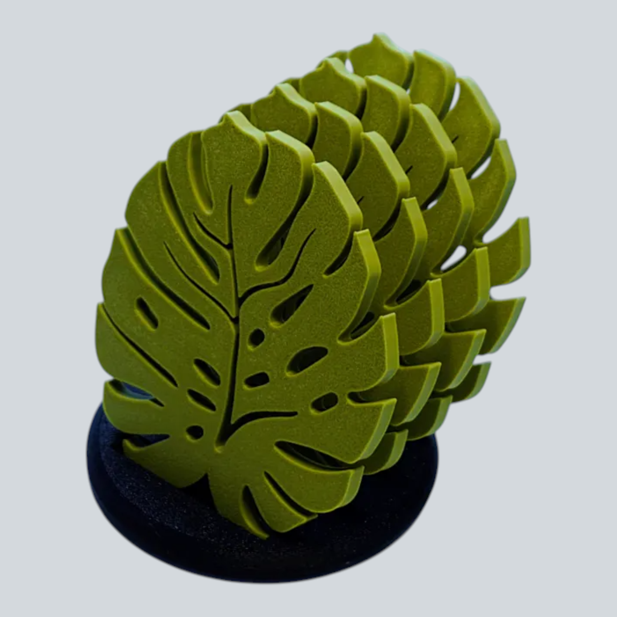 Set de portavasos tipo hoja de montera