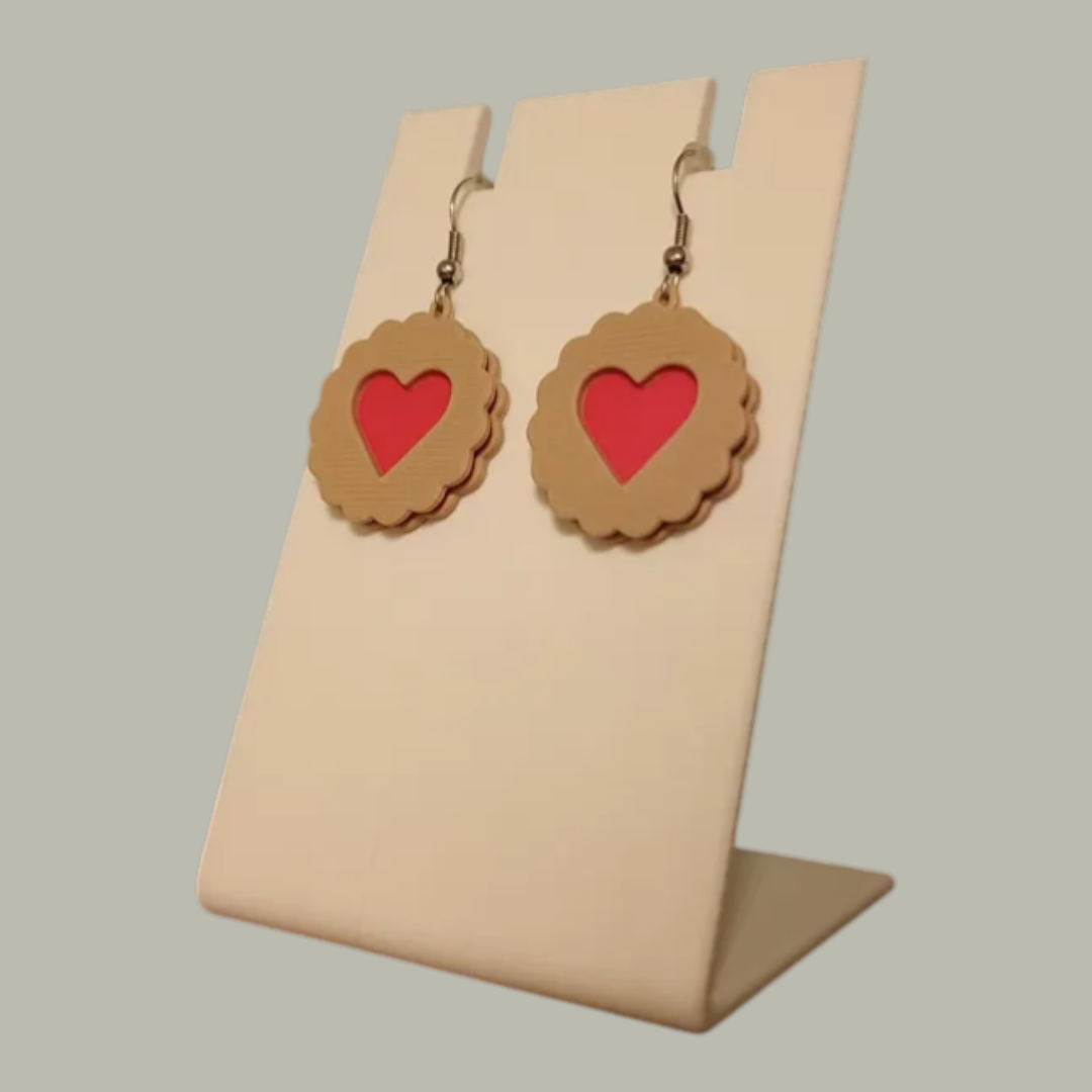 Aretes galleta corazón