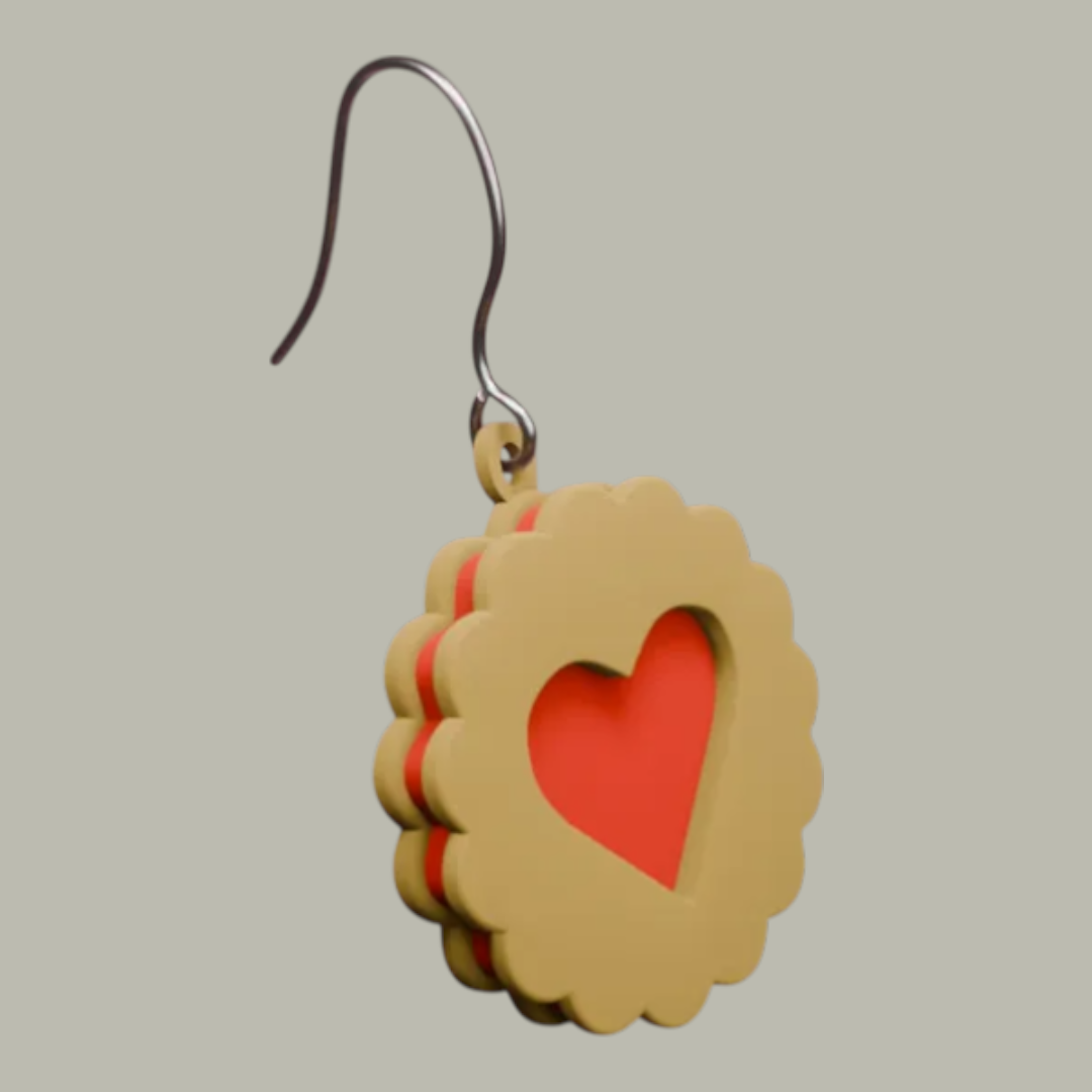 Aretes galleta corazón