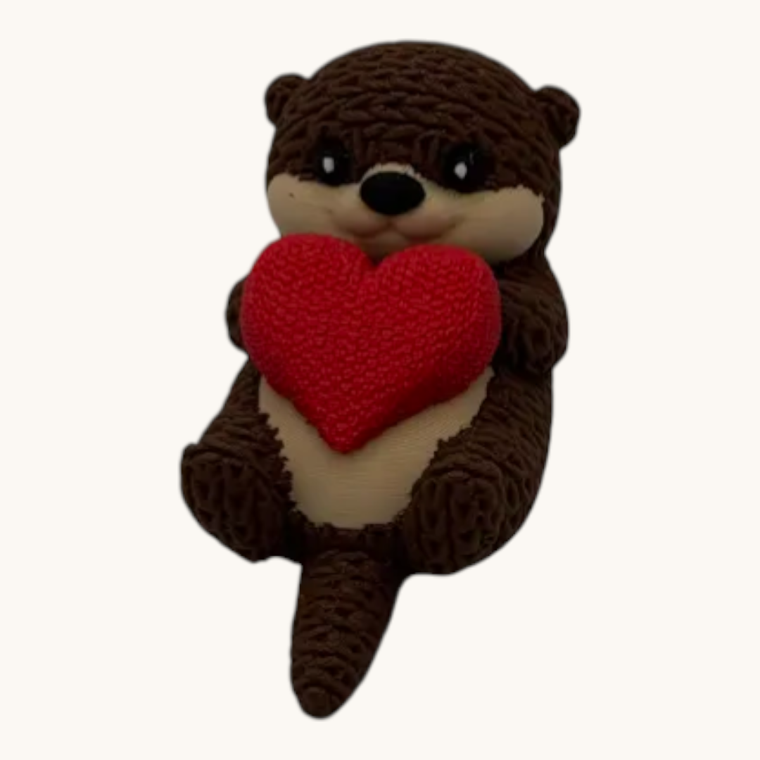 Nutria decorativa con corazón