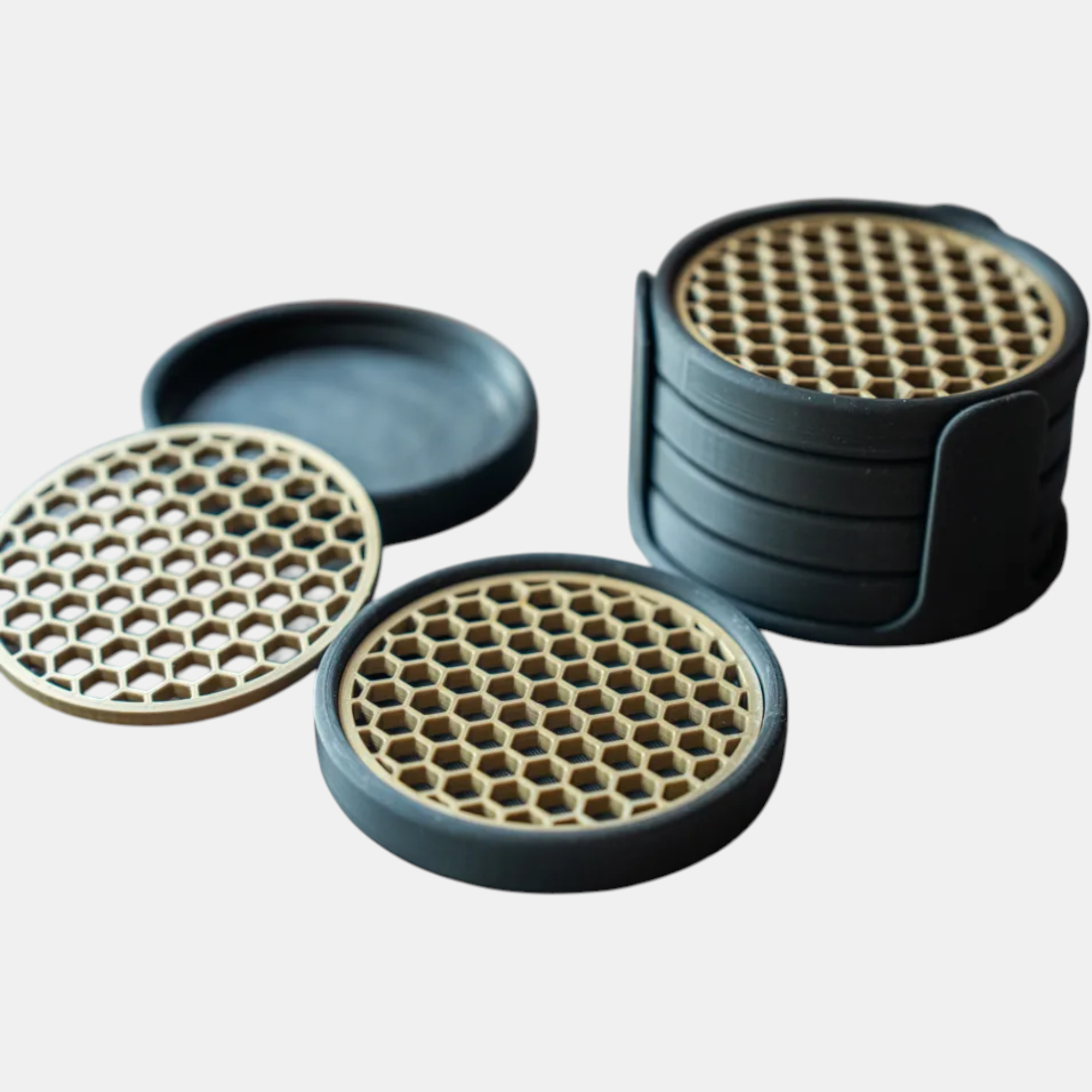 Portavasos diseño panal