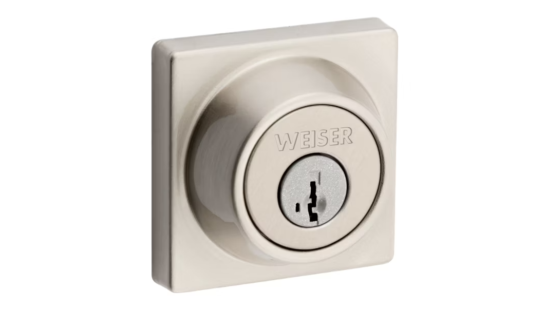 Weiser Elements Square Deadbolt - featuring SmartKey (Nickel)