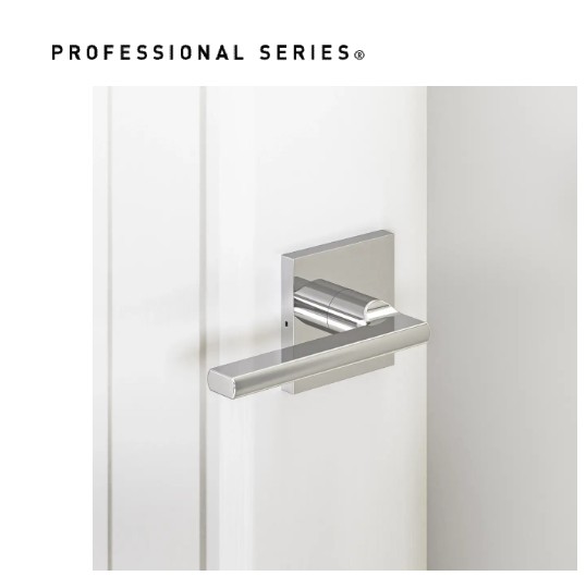 Taymor Pace Line Lever Square Rose DUMMY Satin Nickel