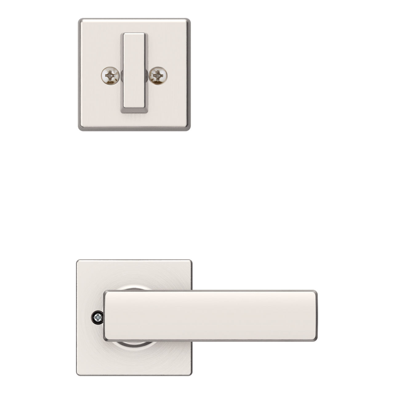 Tavaris Handleset with Breton Lever - SmartKey  Satin Nickel