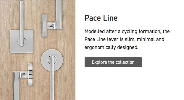 Taymor Pace Line Lever Square Rose Privacy Satin Nickel