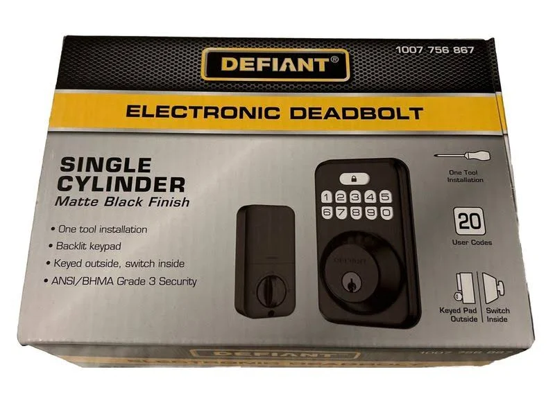 Defiant Electronic Keypad Deadbolt (BLACK)