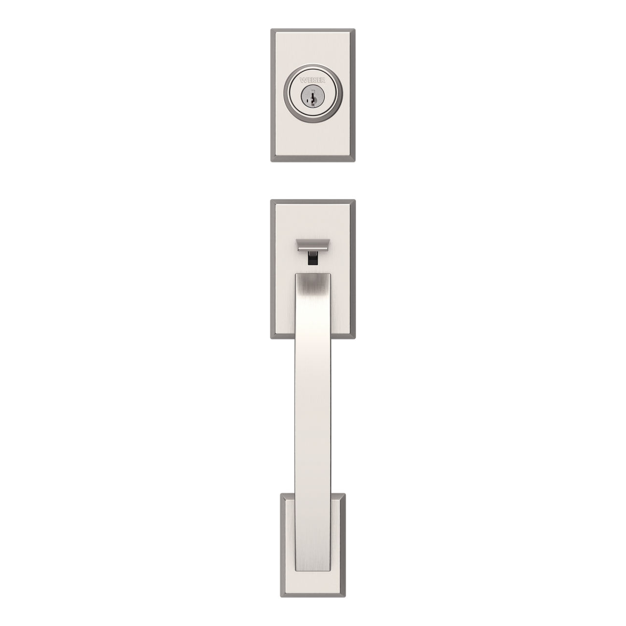 Tavaris Handleset with Breton Lever - SmartKey  Satin Nickel