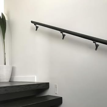 Taymor Handrail Bracket, 3-15/16", Matt Black