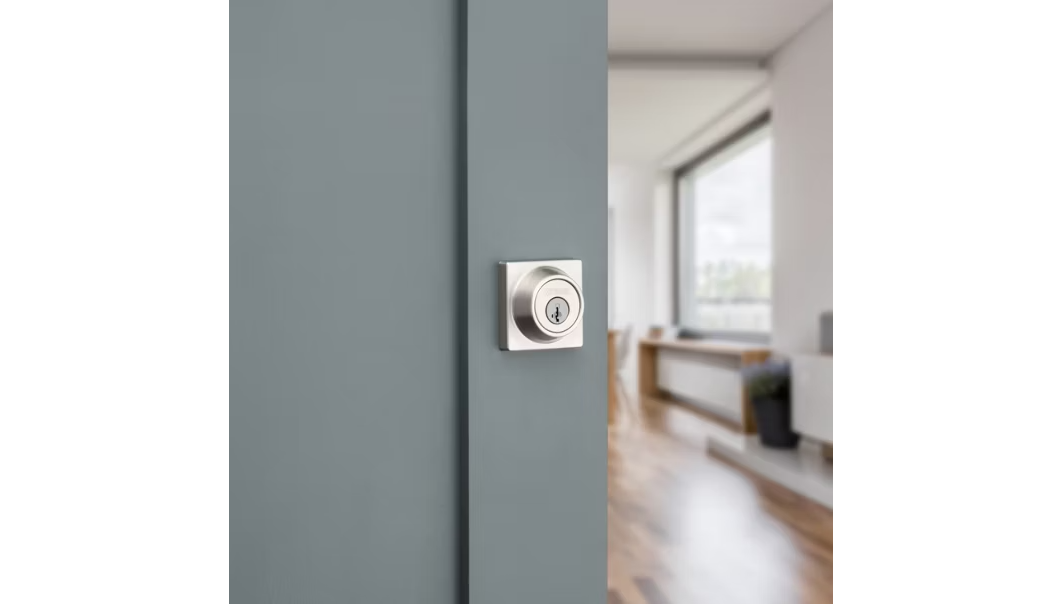 Weiser Elements Square Deadbolt - featuring SmartKey (Nickel)
