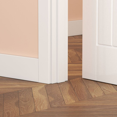 Door Stopper, 3/8-in x 1 1/4-in x 7-ft MDF