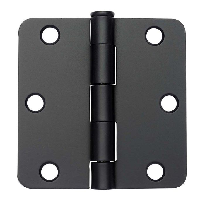 Taymor 3.5 x 3.5, 1/4" Radius Hinge (Black)