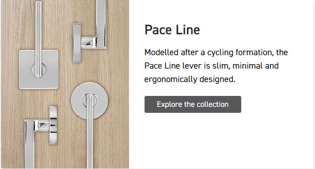 Taymor Pace Line Lever Square Rose Hall/Closet Passage  Black