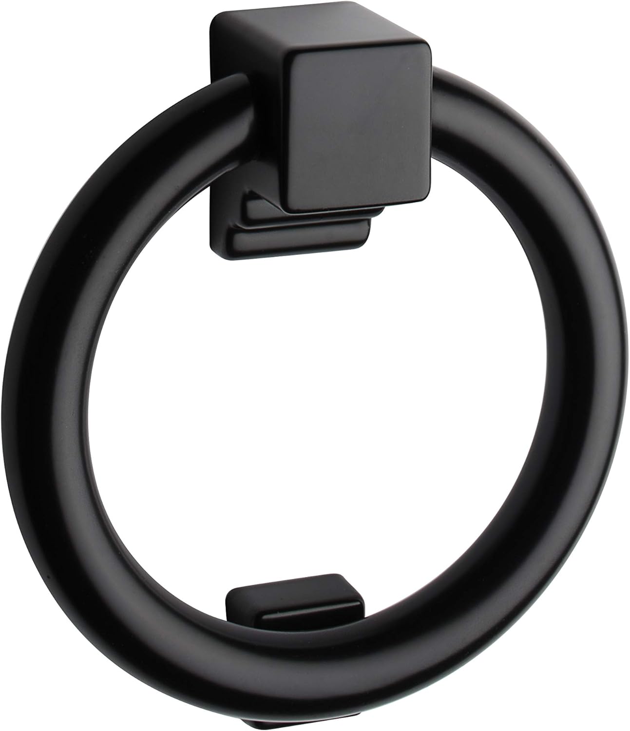 Taymor Solid Matte Black Ring Door Knocker Heavy Duty