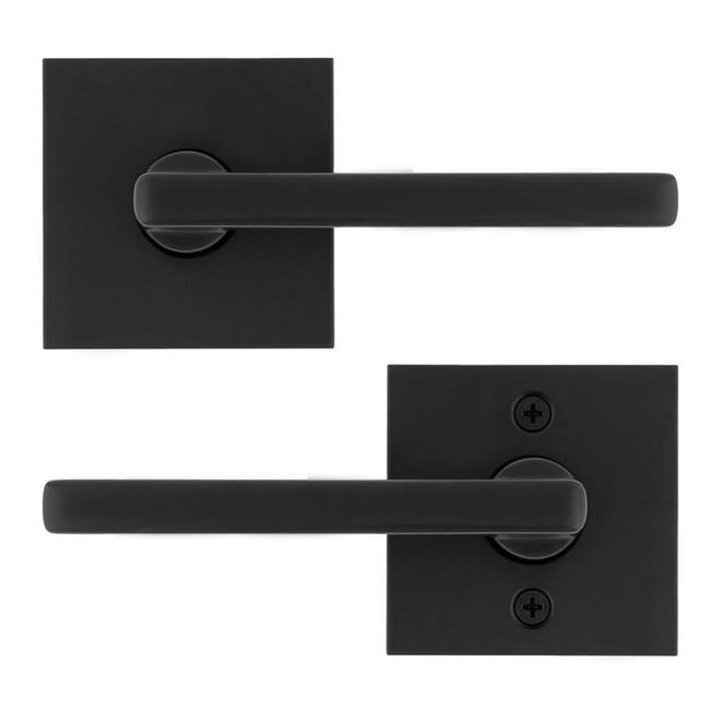 Weiser Halifax Matte Black Hall/Closet Passage Interior Door Handle