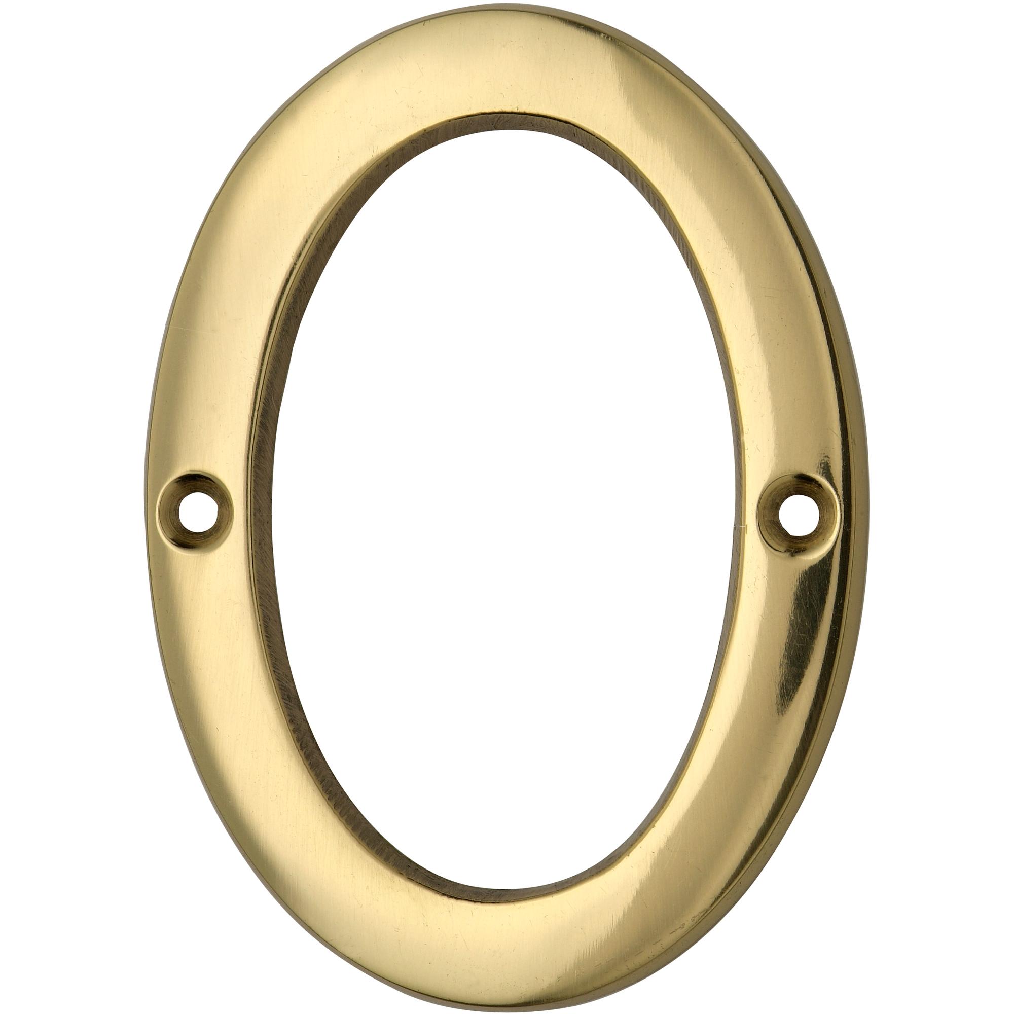 #0 House Number Wide Profile (Golden) 6"